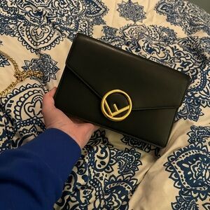 Authentic Fendi Clutch with unbranded chain